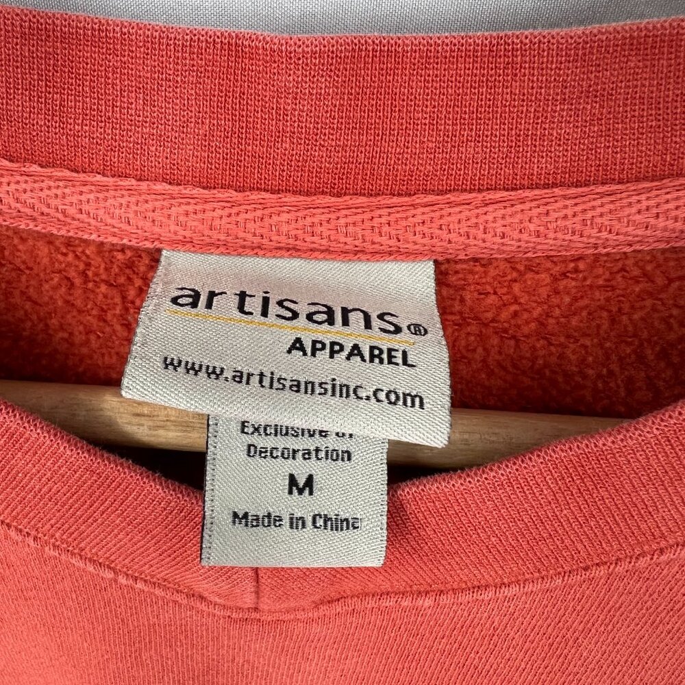 Saratoga NY crewneck pullover sweatshirt equestrian horse orange aesthetic top M - Picture 4 of 9
